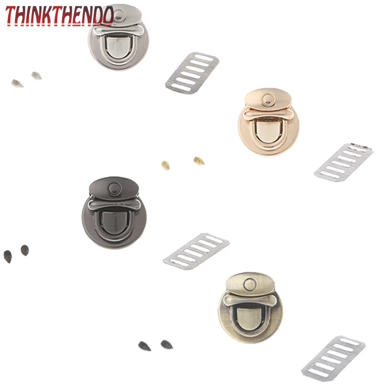 

Metal Round Shape Clasp Turn Lock Twist Lock for DIY Handbag Bag Purse Hardware F3MD