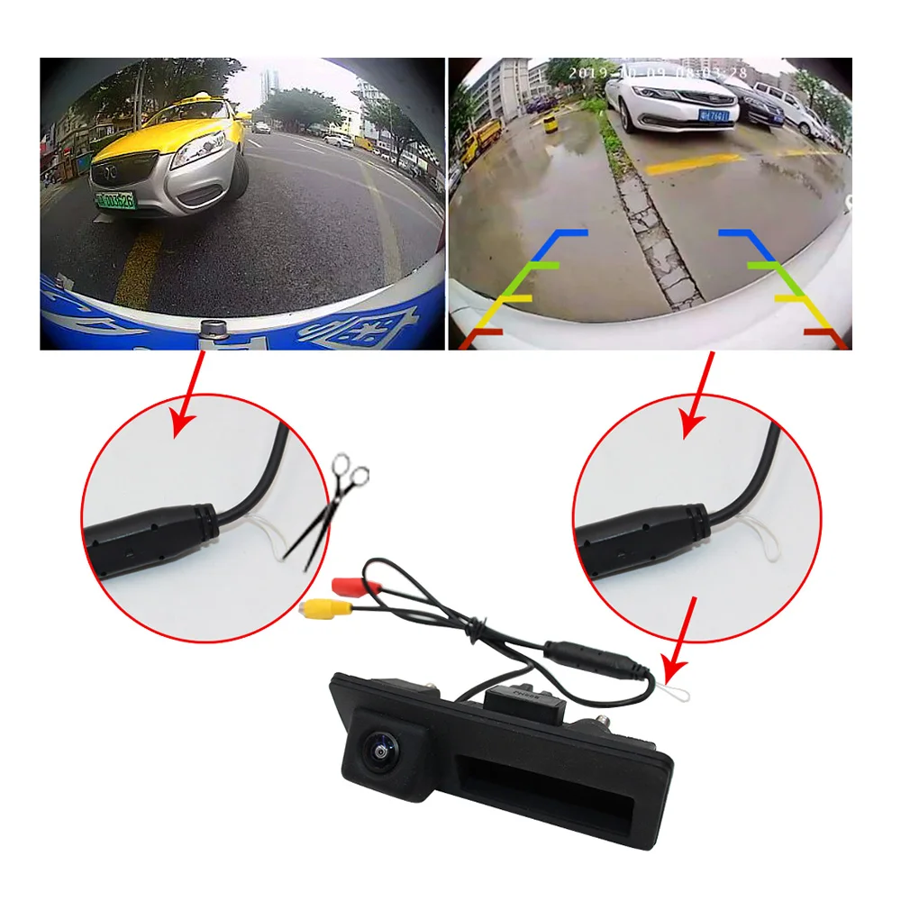 Камера заднего вида Smartour 1080P с ручкой багажника для Passat B6 B7 Polo Golf Caddy S haran EOS