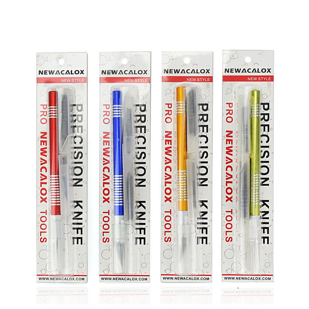 NEWACALOX прецизионный нож для хобби 19 шт. лезвия из нержавеющей стали для рукоделия ремонт печатных плат кожаные Пленки Инструменты ручка Мульти бритвы DIY