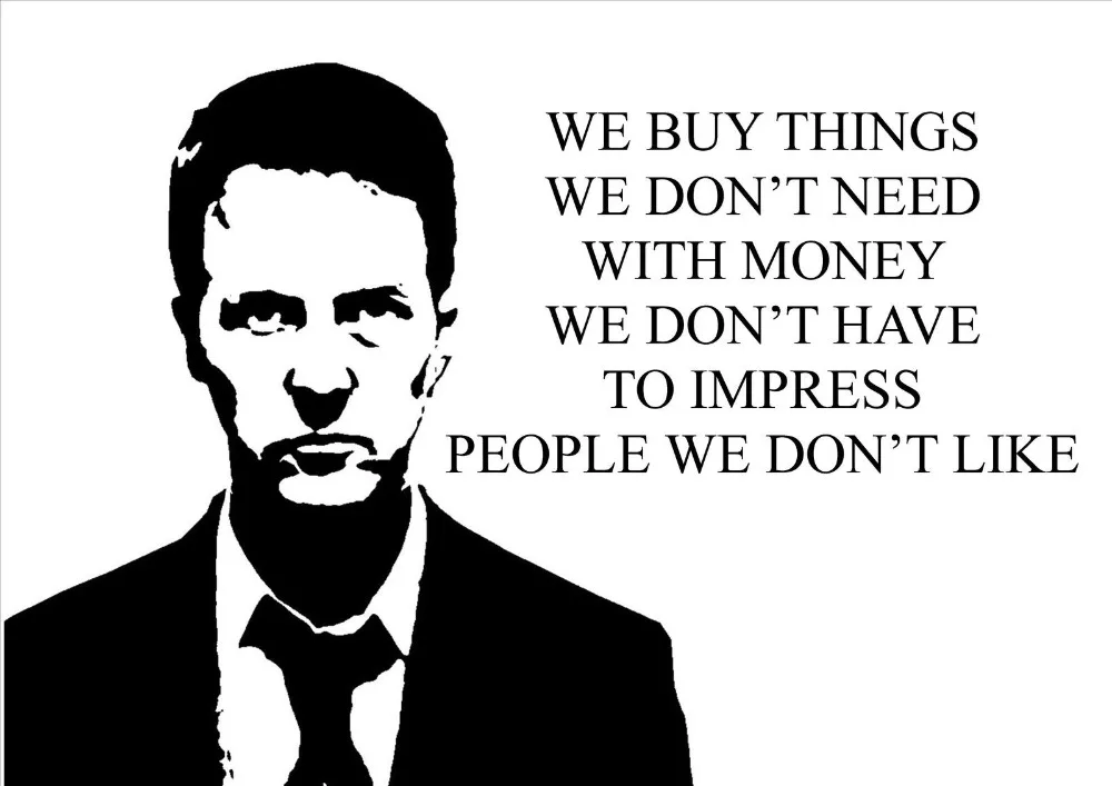 

Шелковый постер с цитатами «драковый клуб» 24x36 дюймов