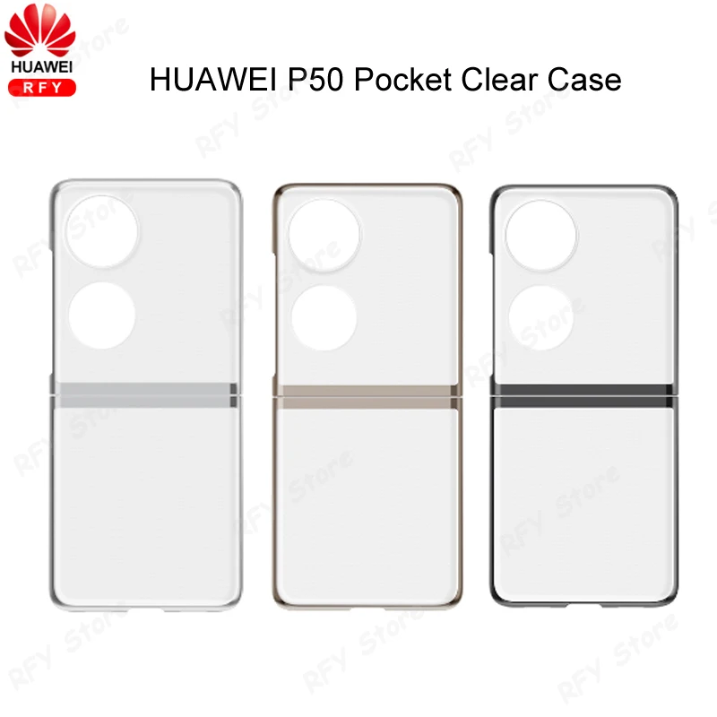 

Original Case for HUAWEI P50 Pocket Clear Back Cover Shell Transparent Folding Case for P50 Pocket