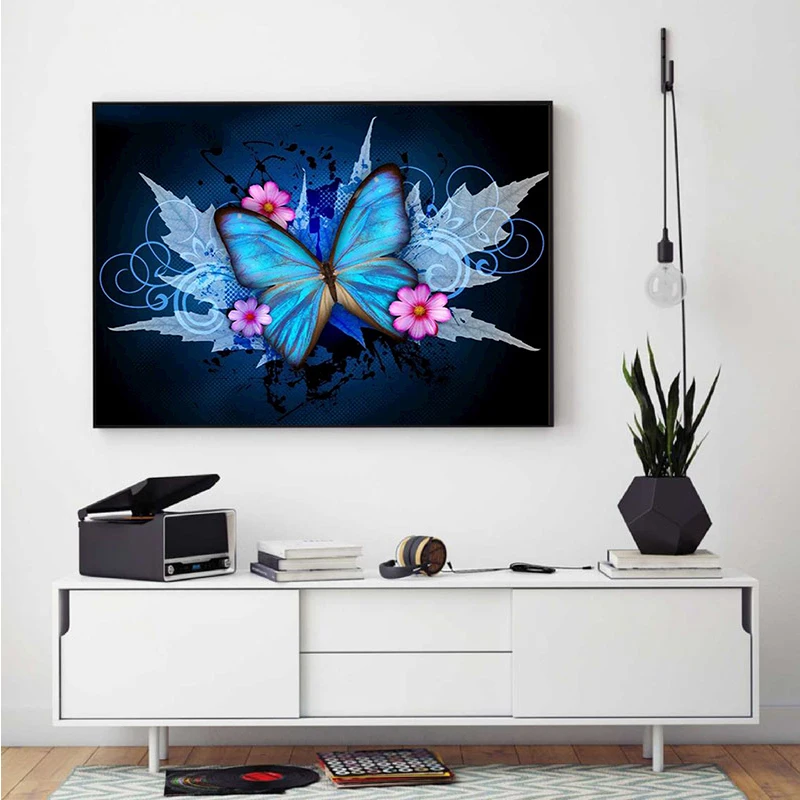 Алмазная живопись вышивка с бабочкой 5D наборы для вышивки крестиком стразы