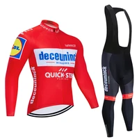 quick step cycling jersey set man team mountain bike cycling pantalon ciclismo sports wear long sleeve bicycle clothing