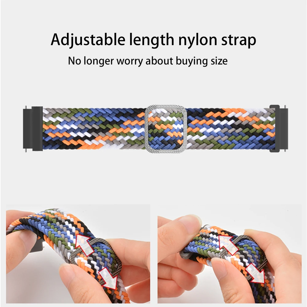 

Adjustable Fiber Braided Band For Huawei Watch GT2 46MM/GT 2 Pro Smart Bracelet Nylon Wrist Strap For Honor Magic/GS Pro Correa