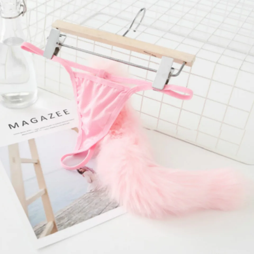 Каваи лисий хвост сексуальные игрушки стринги panies целомудрия Милые для женщин