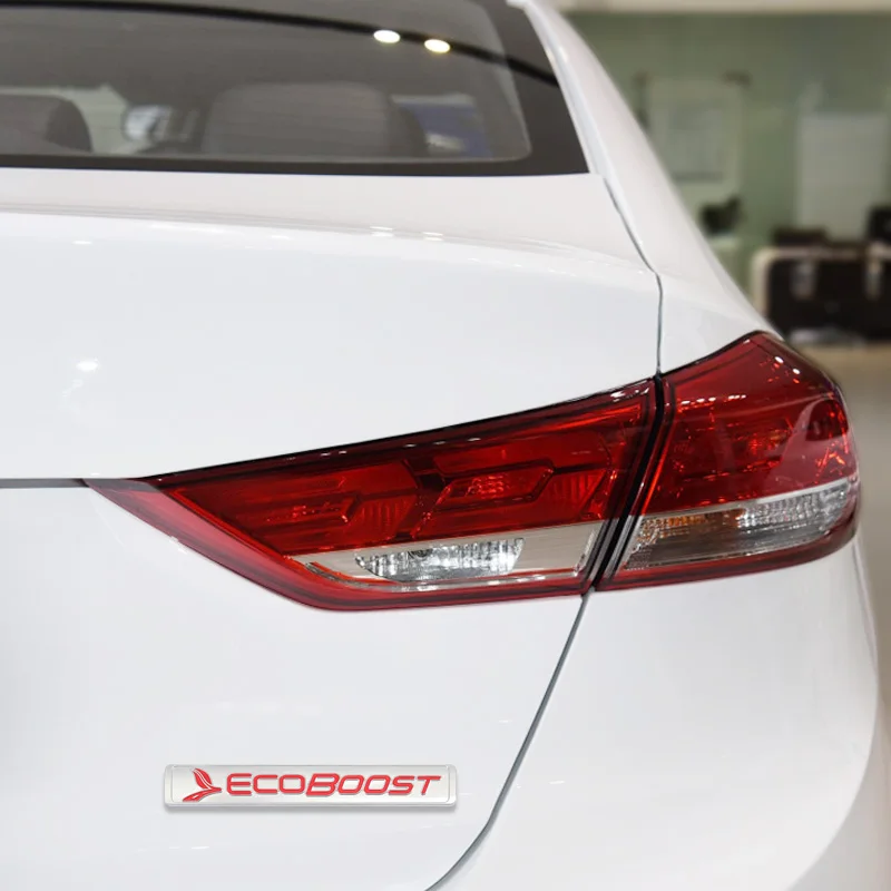 Металлическая наклейка Ecoboost эмблема значок для Ford Focus 2 3 4 Fiesta Kuga Escape Mondeo Edge Ecosport