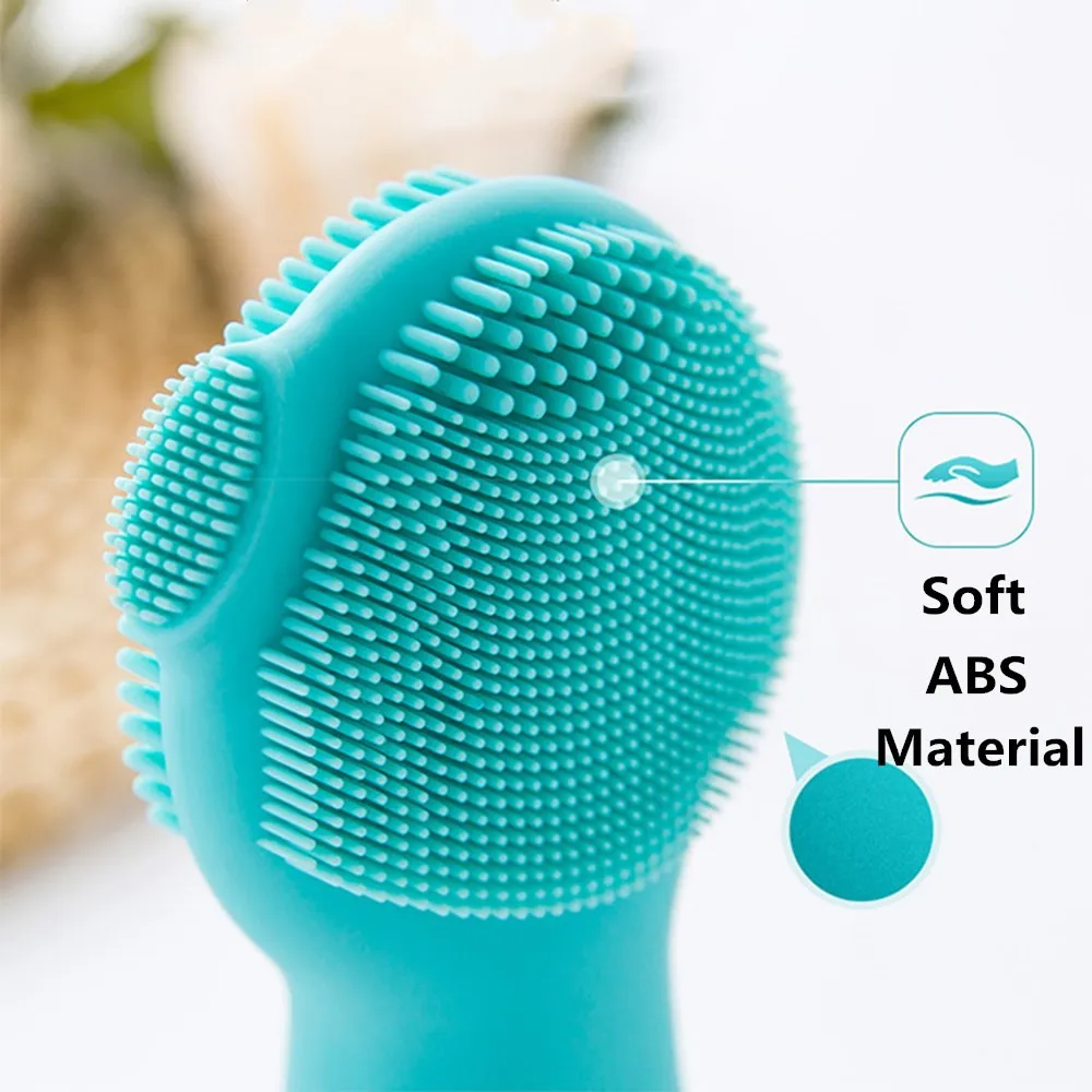 Мини электрическая щетка для чистки лица Водонепроницаемый силиконовые