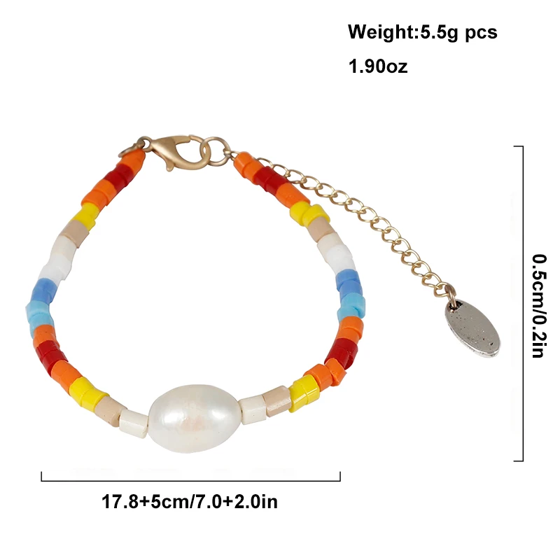 

2020 new natural freshwater pearl bracelet women's bohemian round tube bead bracelet suitable for party gift bracelet