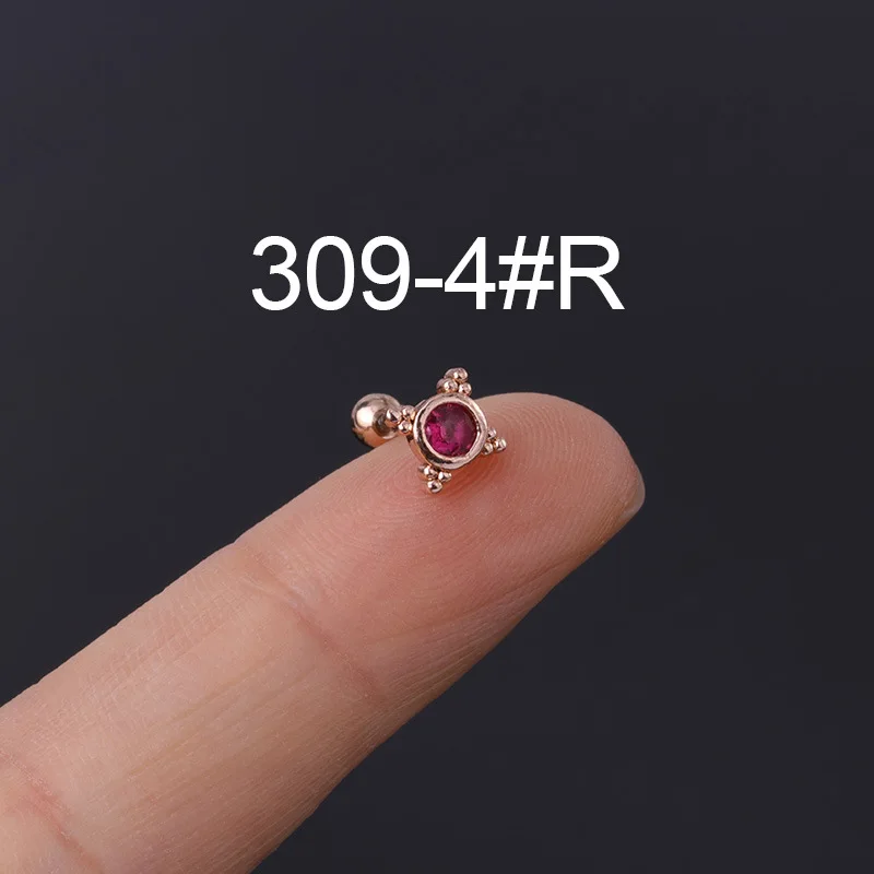 

1PC 20G CZ Ear Studs Helix Gauges Earrings Cartilage Conch Tragus Stud Tragus Rook Conch Ear Piercing Body Jewelry for Women