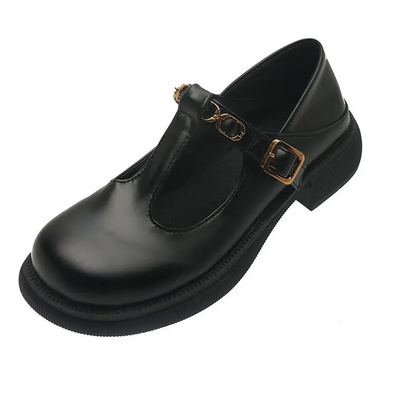 

Internet Celebrity Two-Way Wear Mary Jane Shoes Women 2021 New Leather Women's Dress Summer All-Matching JK Leather Shoes