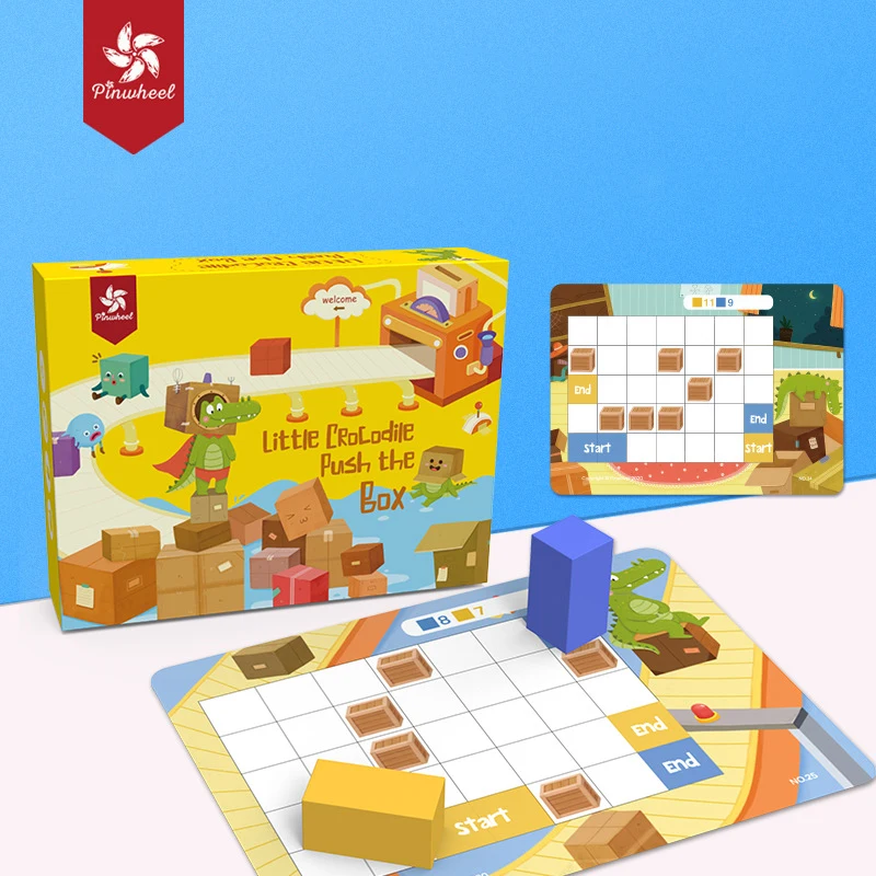 

Вертушка крокодил Push Box настольная игра головоломка для детей 5 + лет образование направление Когнитивная логика обучение продвинутая игруш...