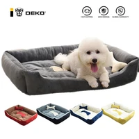 deko super soft dog bed plus size for small medium large dog warm sofa bed bone print puppy cat mat kennel pet supplies