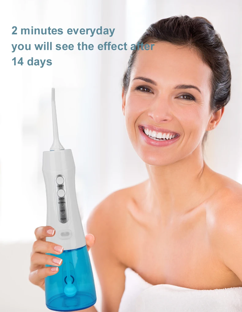 

Waterproof Teeth Cleaner Water Flosser Water Tank Portable Dental Water Jet USB Rechargeable Travel