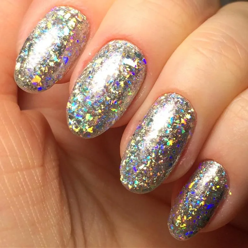 0,2 г/кор. лазерный блеск Galaxy Holo чешуйчатый Радужный дизайн ногтей голографические блестки порошок блестки
