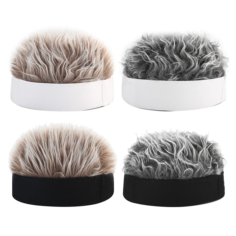 Шапка унисекс новинка эбеновая шапка Забавный короткий парик зимняя модные и