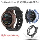 Чехол-накладка для Garmin Fenix 5S, 5, 5X, ударопрочный, ударопрочный, ТПУ, полное покрытие, кольцо для Fenix 6S, 6, 6X Pro