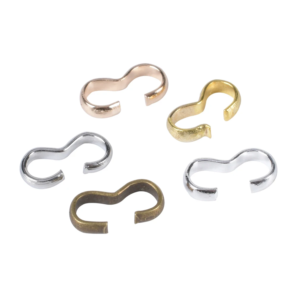 

100Pcs/Lot 4*8mm 3 Buckle Clasps Diy Necklace Bracelet Crimp Findings Accessories Connectors For Jewelry Making Supplies