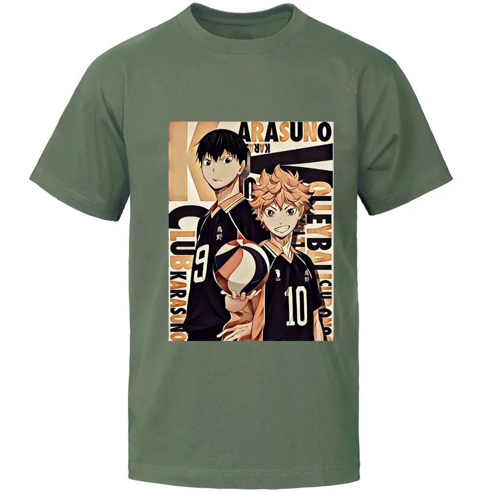 

Anime Haikyuu T Shirt Fukuronaki High School T Shirts Summer Harajuku Tshirts Men Oversized Round Neck Tops Short Sleeve Tees