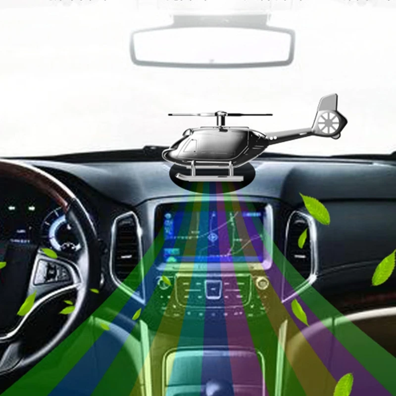 

Solar Helicopter Fragrant Aromatherapy Automobile Car Air Freshener Decoration 6XDB