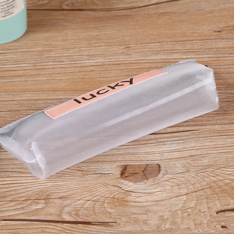 Новый модный прозрачный чехол для карандашей Сетчатая Сумка детей подарок