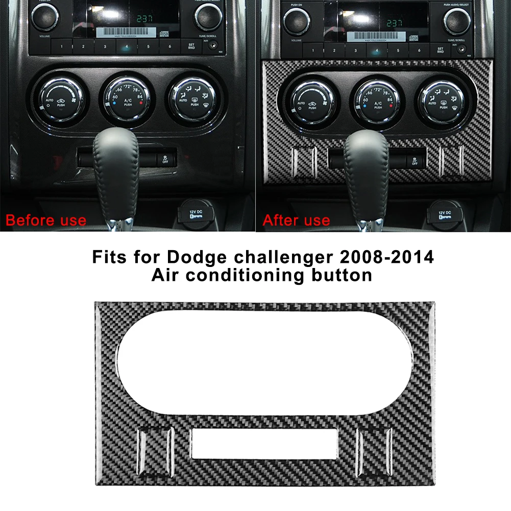 

3pcs Carbon Fiber Air Conditioning Panel for Dodge Challenger 2008 2009 2010 2011 2012 2013 2014 New Styling Car Accessories