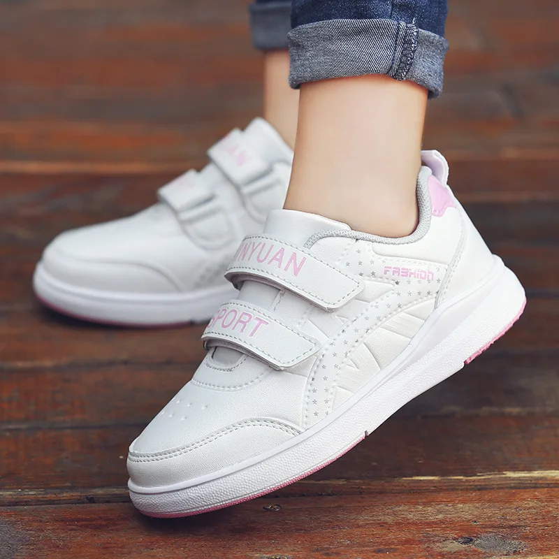 2019 Белая обувь для мальчиков и девочек повседневная спортивная детская