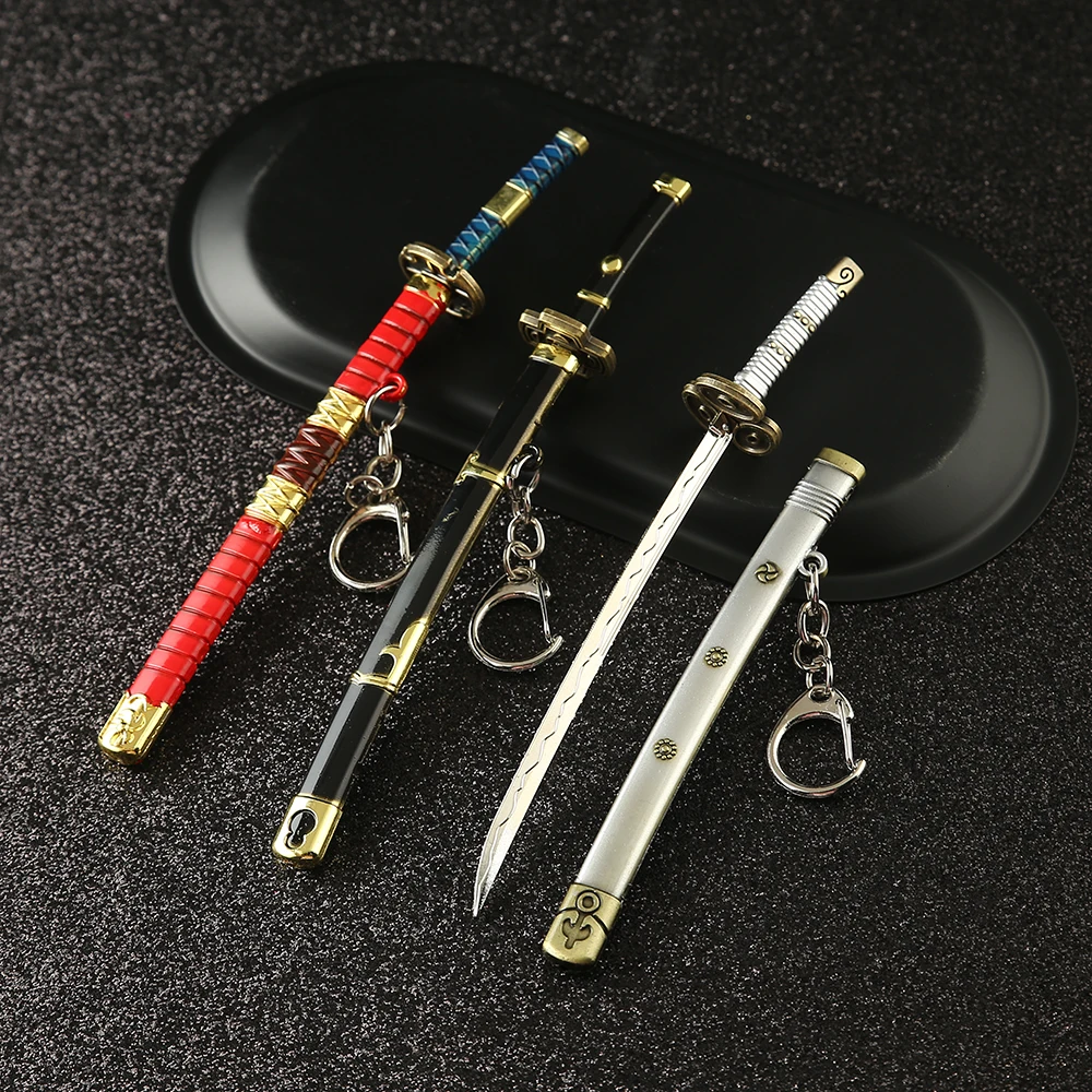 

Anime One Piece Keychain Roronoa Zoro Sword Key Chain Ring Men Car Bag Keychains Chaveiro Fashion Jewelry