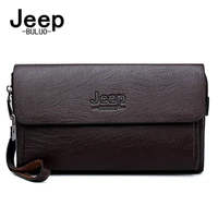 jeep buluo luxury brand day clutches bags mens handbag for phone and pen high quality spilt leather wallets hand bag male