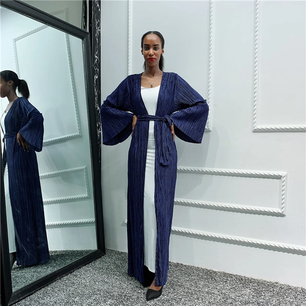 Кимоно женское Плиссированное в арабском стиле мусульманский хиджаб из Дубая