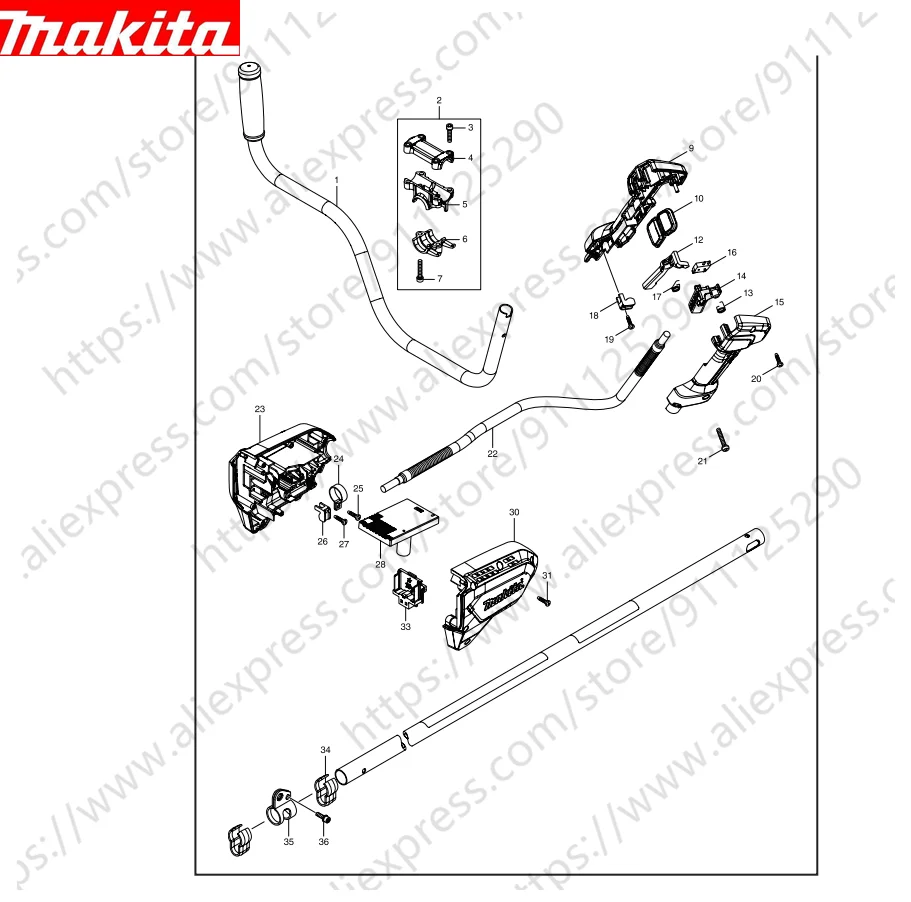 

Maktia for DUR187U Rotor switch stator handle housing bearing Spindle gear (Consult customer service)