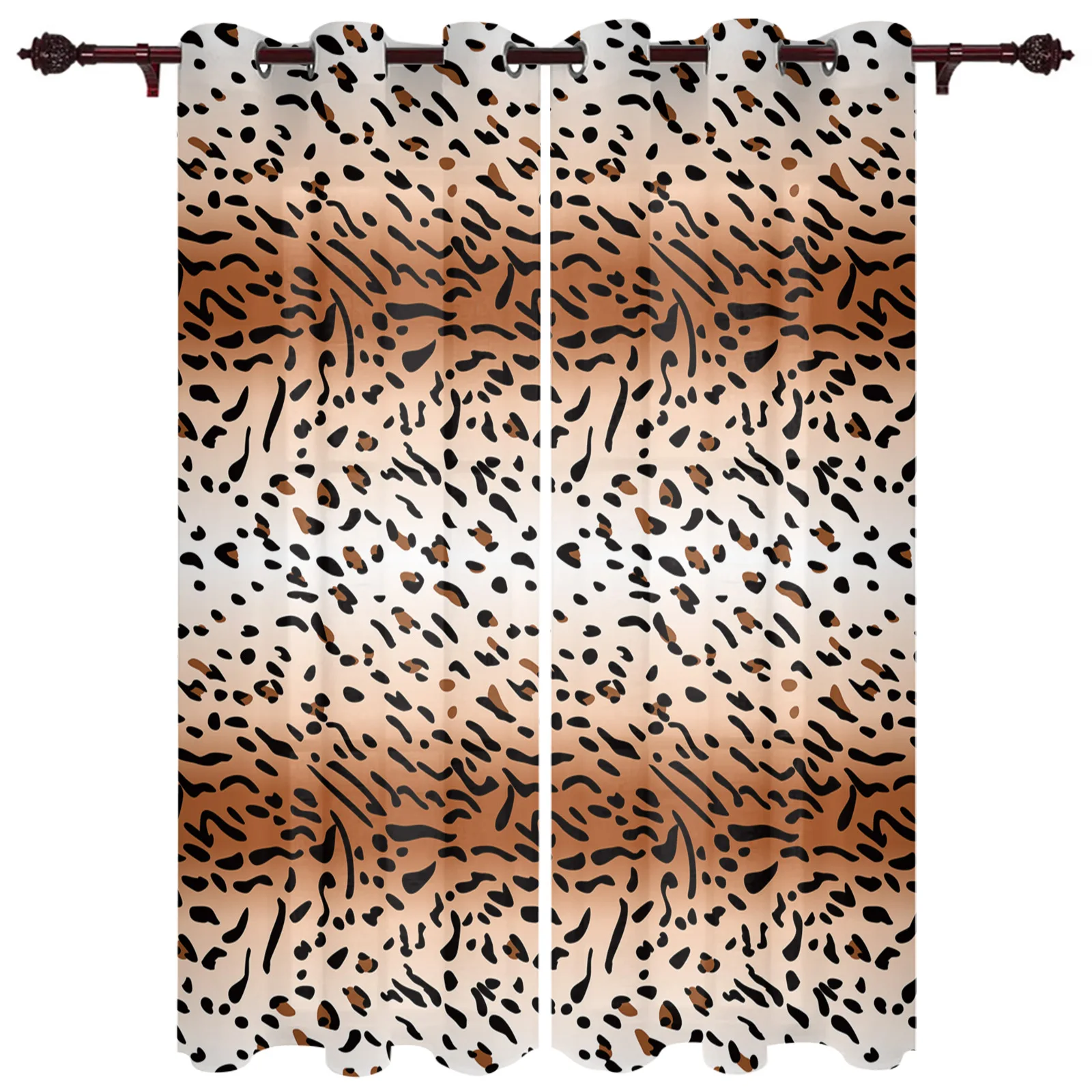 

Wild леопардовым рисунком Большой шторы в простом стиле для гостиной обеденный современный простые шторы готовой шторы в простом стиле для О...