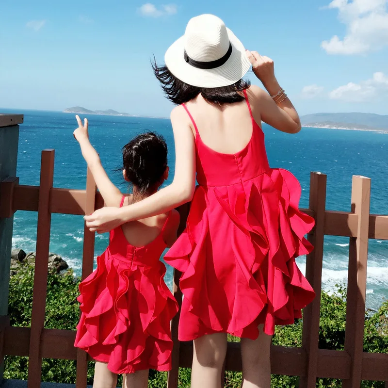 Подвязка для мамы и дочки летнее платье дочки|Сочетающаяся одежда семьи| |
