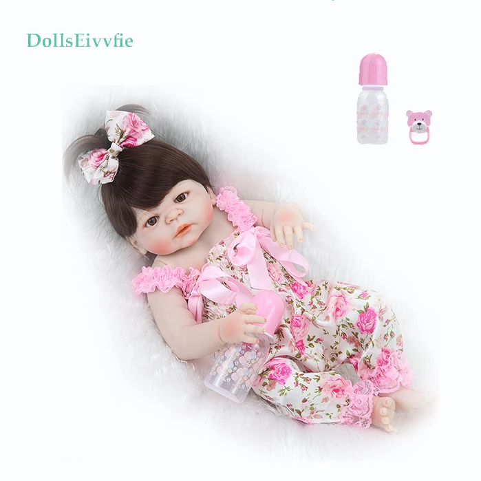 Кукла реборн 55 см полная силиконовая Реалистичная кукла может купаться bebe reborn Мода принцесса игрушка