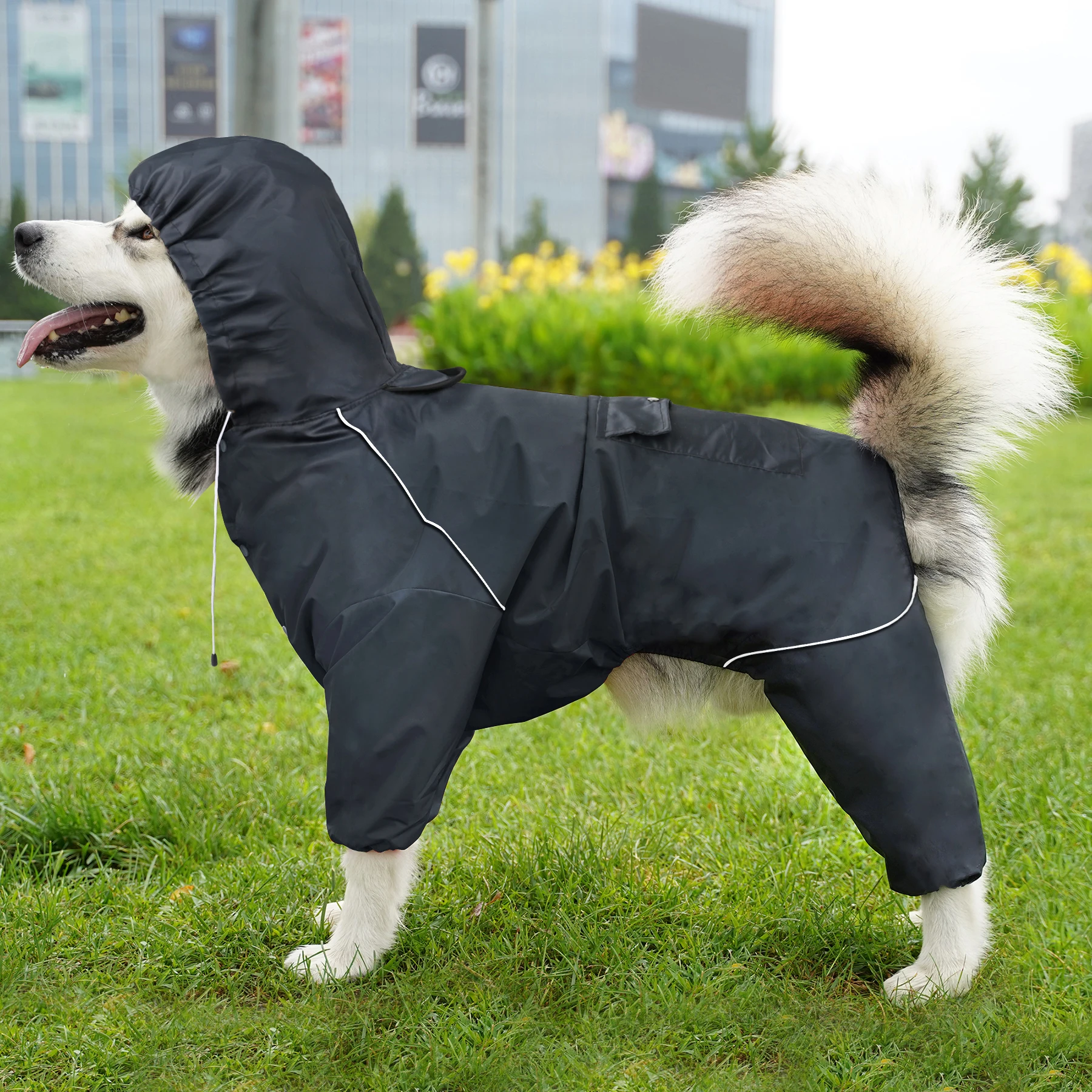 Дождевик для большой собаки водонепроницаемый дождевик собак золотистая
