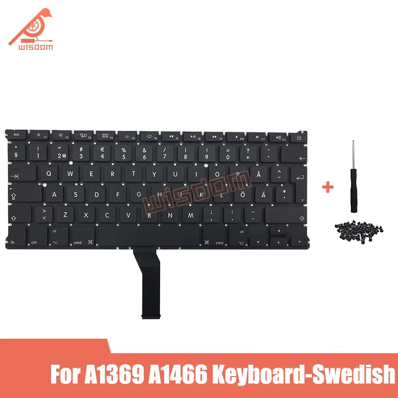 Шведская новая клавиатура для ноутбука Macbook Air 13 &quotA1369 A1466 шведская MD231 MD232 MC503 MC504