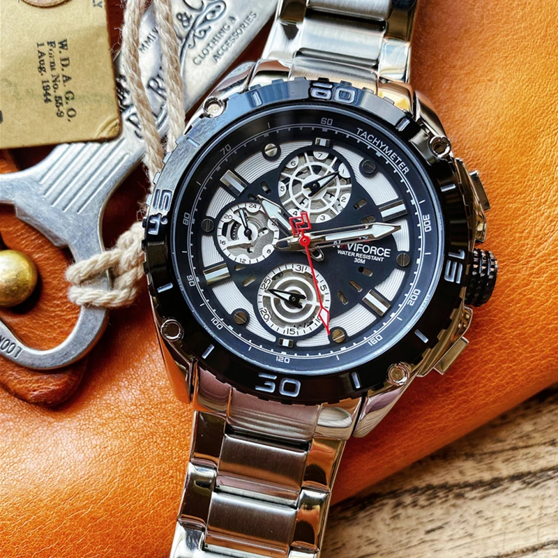NAVIFORCE новые часы мужские водонепроницаемые кварцевые топ бренд Роскошные из