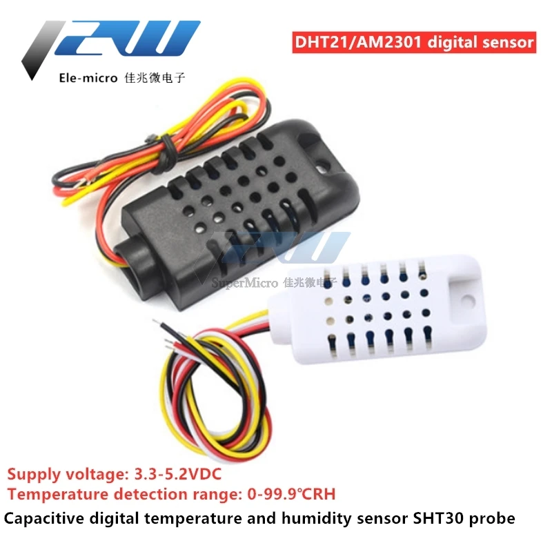 Новинка Цифровой емкостный датчик температуры и влажности DHT21 AM2301 IOT TH02 SHT30 замены