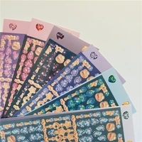 1 pc vintage gems chain kawaii crystal pendant sticker scrapbooking idol map album decorative sticker korean stationery school