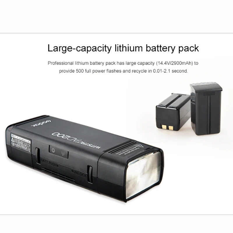 GODOX AD200 TTL 2.4G HSS 1/8000s Pocket Flash Light 2900mAh Flashlight for Canon Nikon Sony Fujifilm Speedlite Studio | Электроника