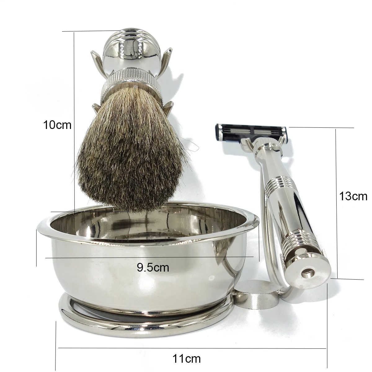 Роскошная черная акриловая Безопасная бритва WLONG 4 в 1 мужской набор для бритья с