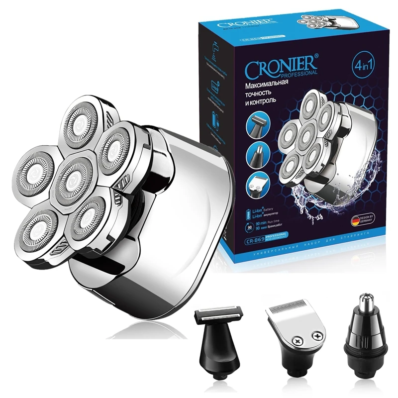 2021 ЖК дисплей Мокрый сухой мужская электробритва волос триммер для стрижки