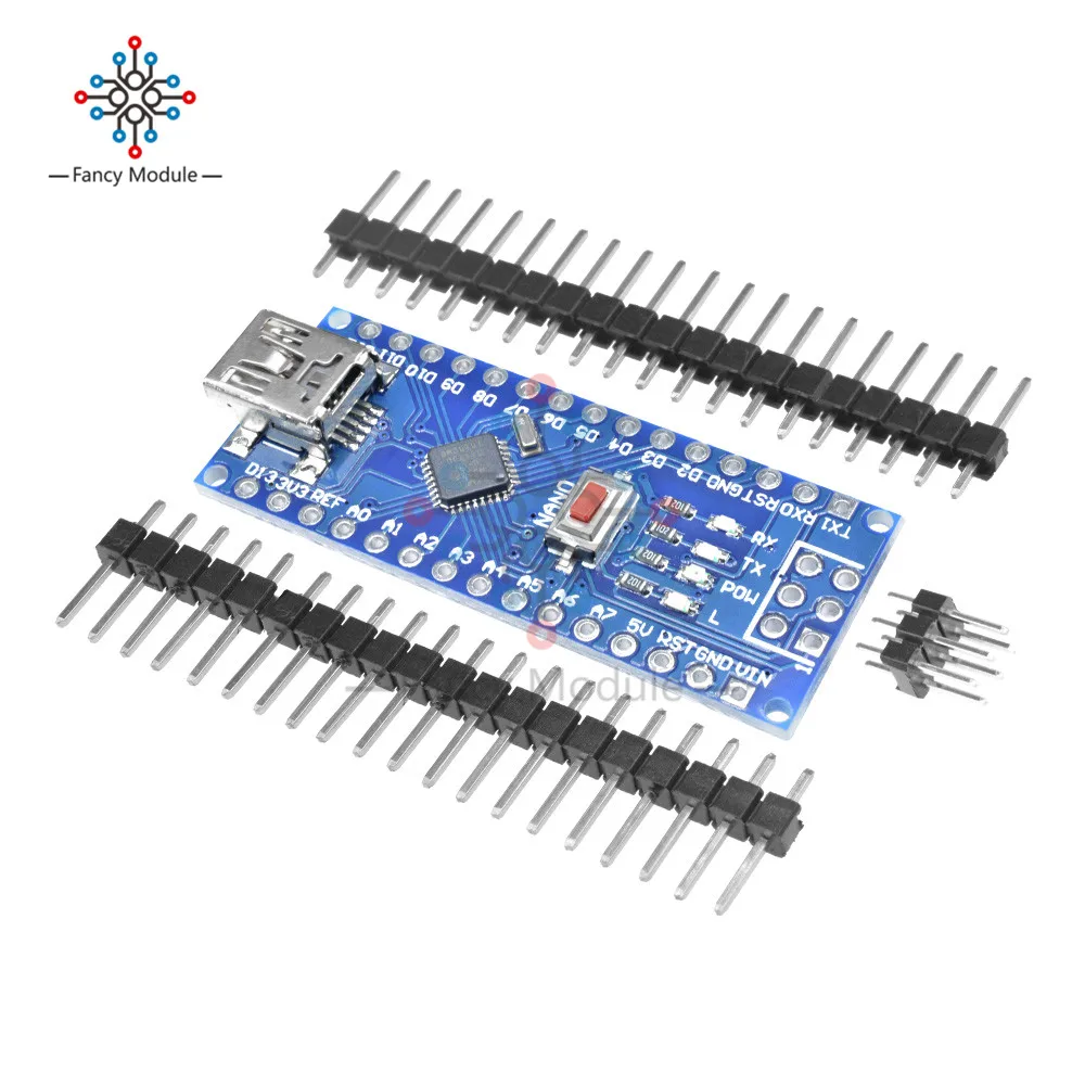 Мини USB CH340 Nano 3 0 ATmega328P плата контроллера совместима с Arduino драйвер V3.0 ATmega328 (без