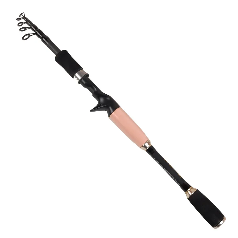 

YINGTOUMAN 1.8-2.7m Lure Pole Portable Short Section Telescopic Carbon Fishing Rod Fishing Gear Supplies