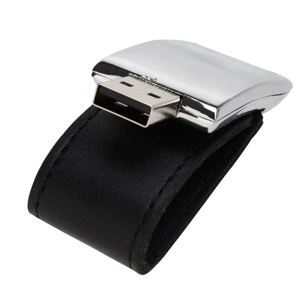 

leather metal key chain usb flash drive 4GB 8GB pen drive 16GB pendrive 32GB 64GB usb 2.0 creative usb memory stick wedding gift