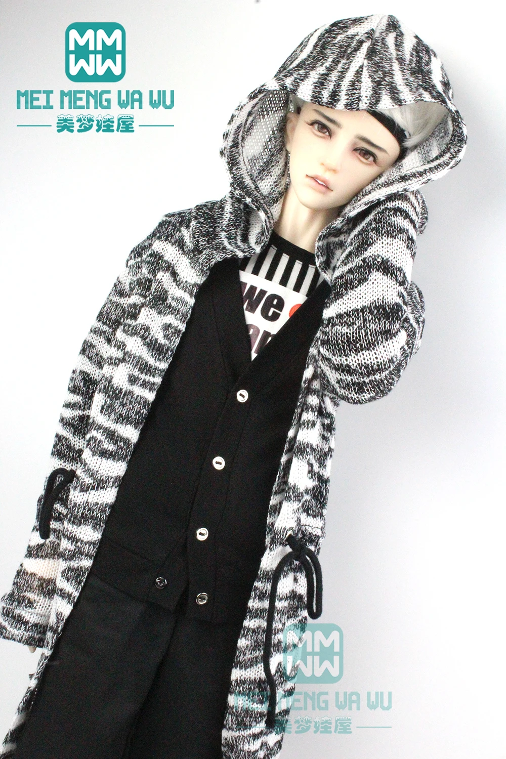 Одежда для куклы BJD свободная версия свитер с высоким воротником подходит 1/3