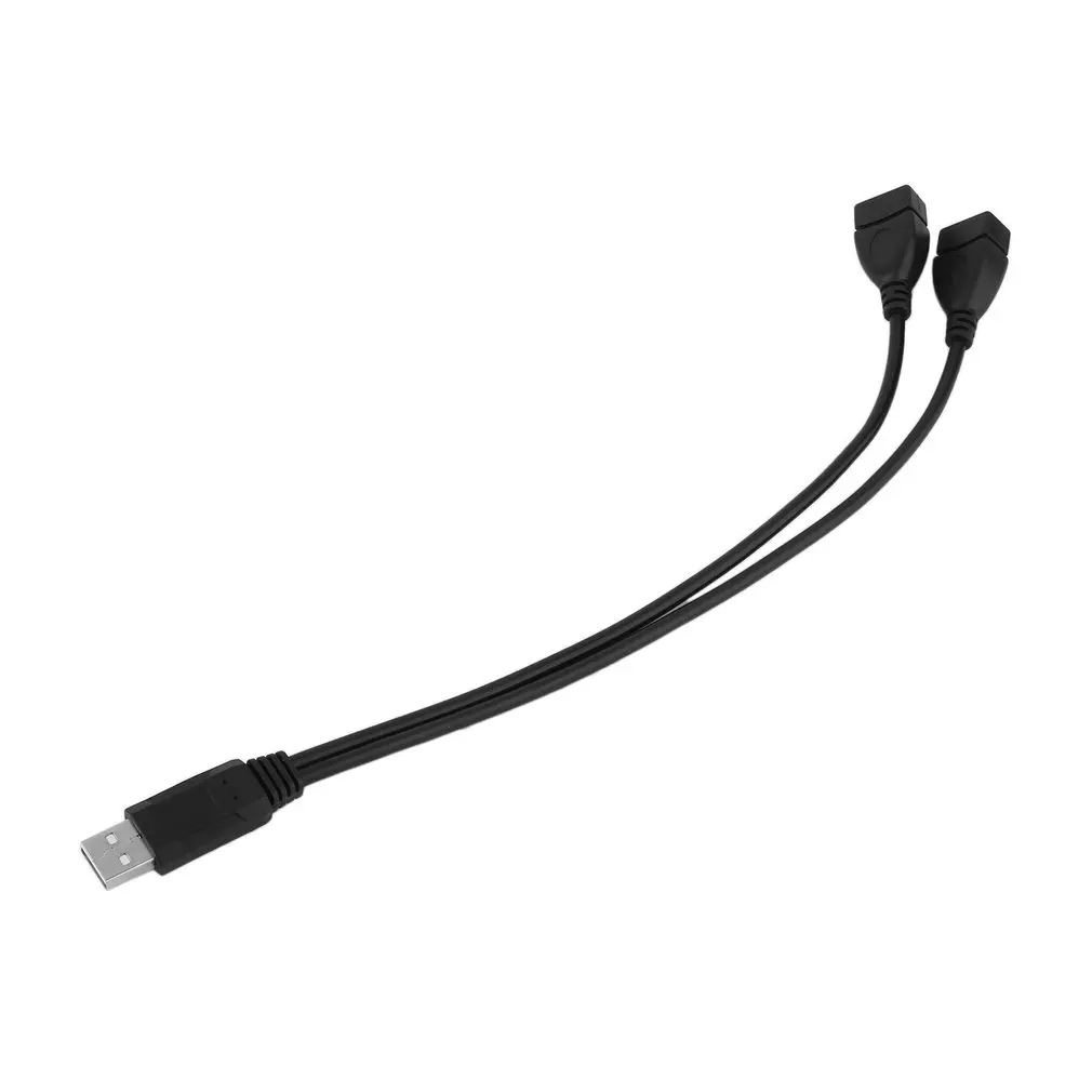 

1PC USB 2.0 A 1Male to 2 Dual USB Female Data Hub Power Adapter Y Splitter USB Charging Power Cable Cord Extension Cable