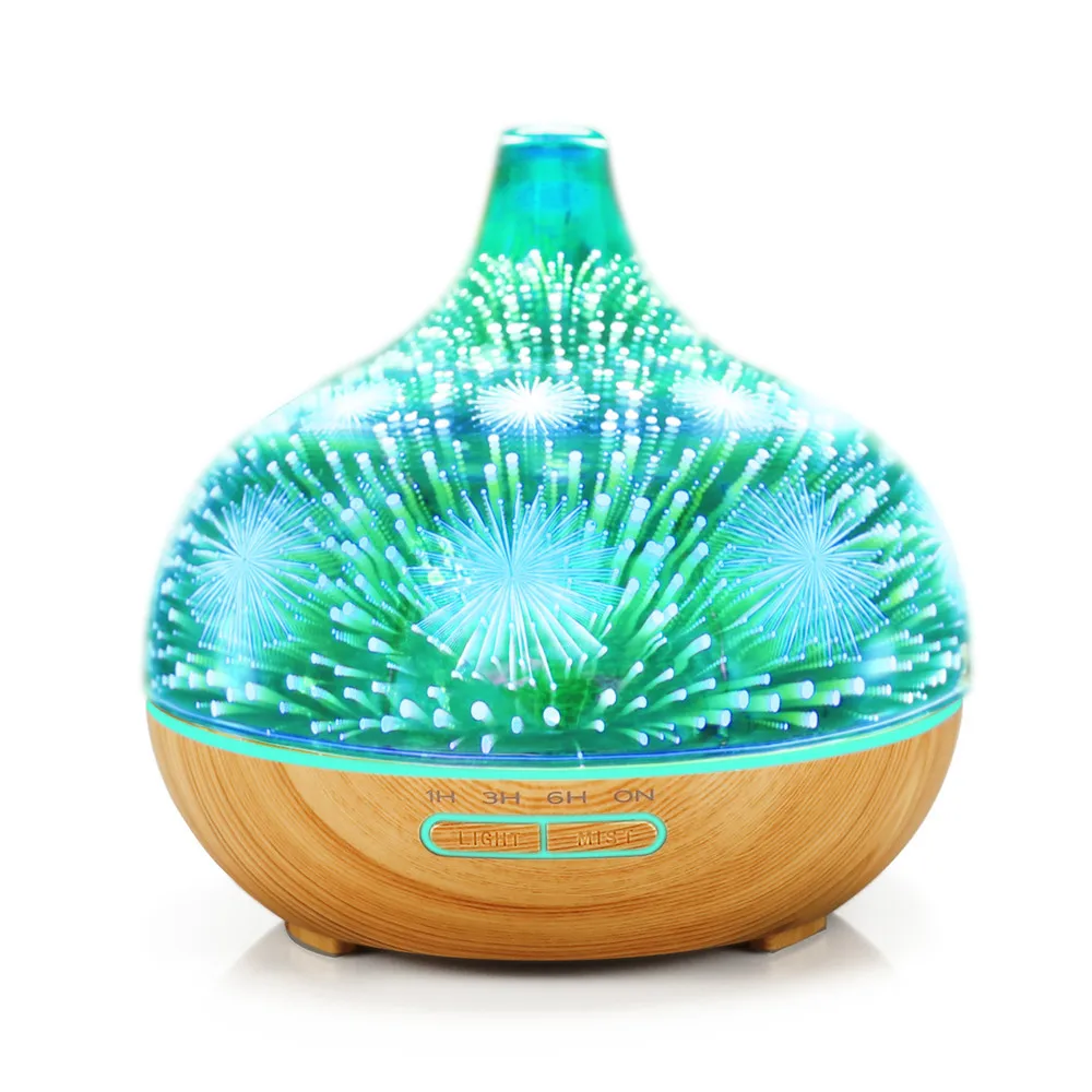 

2021 Desktop Air Circulation Humidification3D Night Light Ultrasonic Aroma Diffuser Essential Oil Humidifier Aromatherapy