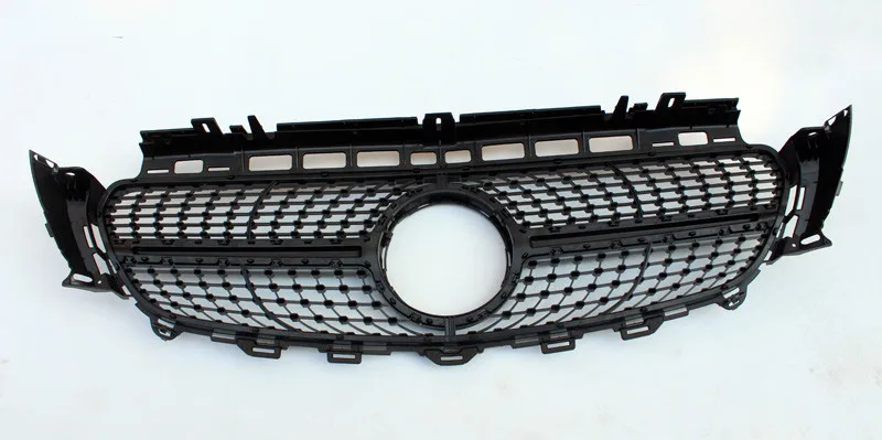 

Silver Front Racing Grill Grille For E CLASS W213 4 Doors Sport Version Replacement Diamond Style Mesh Grille 2016-2018