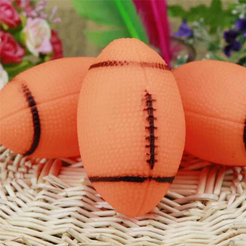 

4Pcs Pet Dogs Toys Chewing Squeaky Toy for Dogs Puppies Sounding Dogs Ball Football Soccer Training Rugby