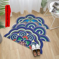 green plant fruit semicircle entrance hall carpet pvc wire loop mat ins door mat living room floor mat bathroom non slip rug
